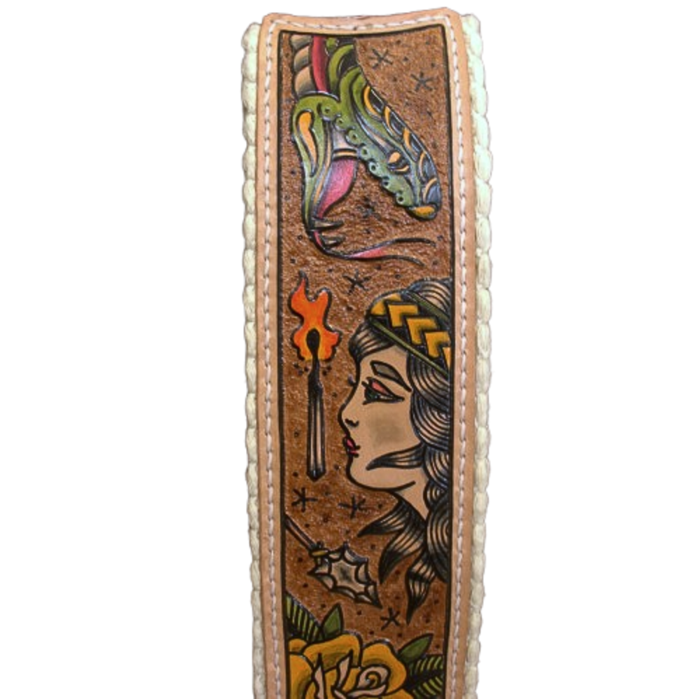 Artist Collaboration: One-of-a-Kind Cotton Cinch Strap - Natural